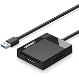 UGREEN USB Kartenleser USB 3.0 SD/TF/CF/MS Card Reader Kartenlesegerät mit Paraller Auslesungsfunktion für CF, SDHC, SD, SDXC, Micro SD, Micro SDHC, MS Pro, Pro CF, Max. 5Gbit/s, Schwarz
