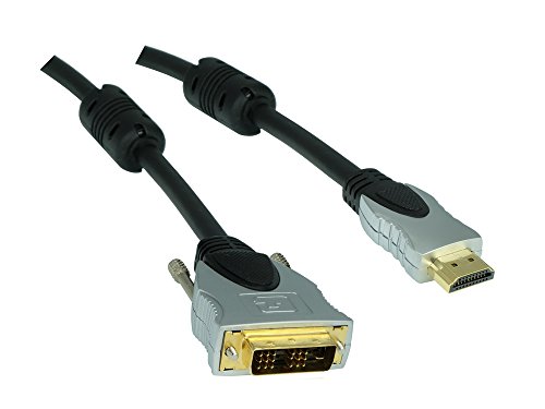 2,5m SunshineTronic SilverLine HDMI (19 polig) auf DVI-D (18+1 polig) Kabel