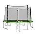 Produktbild Unbekannt Garten-Trampolin mit Außennetz, Durchmesser 12 m, 366 cm, 5 Sitzstangen – TÜV – Farbe wählbar, grün