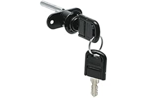 SMARTGROUPSTORE HERRAJES ALK - CERRADURA REDONDA CAJON d16X22 NEGRO CON VASTAGO C/LLAVES F/NEGRA ARTIC. P/BUCK DE CAJONES. ACABADO NEGRO LLAVES DIFERENTES