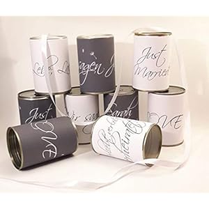6 Stück Hochzeitsdosen/Wedding Cans