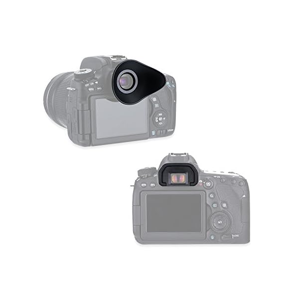 JJC Eyecup ocular visor para Canon EOS 5d mark ii 6d Mark II 6d 5d 80d 70d 60Da 60d 50d 40d 30d 20DA 20d 10d D60 D30 A2E A2 reemplazar Canon EB 2 estilo - Image 5