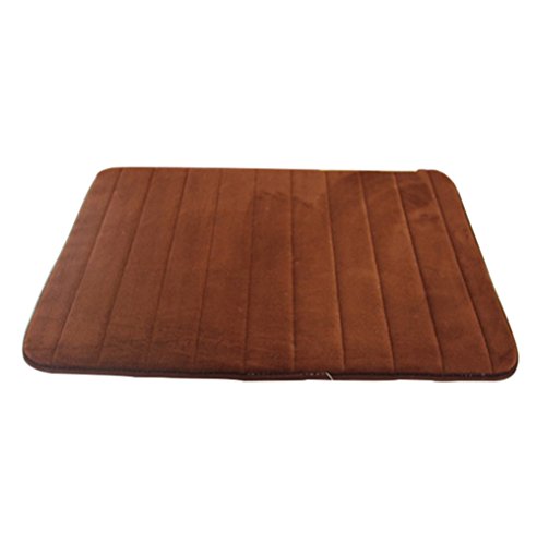 Nikgic Memory Foam Rutschfeste Teppich Saugfähige Badteppich Badvorleger Badematte Anti Rutsch Matte für Schlafzimmer Küche Flur Tür (Kaffee) - 2