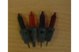 MRS CHRISTMAS LTD 4 Multi Coloured Push In Spare Bulbs with 1 Prong 2.5v 0.14a (SB185)