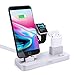 Produktbild airpods Charging Dock, (mit 2 x Lightning Kabel) Wero airpods Deckenlampe iWatch iPhone Ständer Charging Hub für Apple airpods, Apple Watch Serie 3/2/1, iPhone X/8/8 Plus/7/7 Plus/6S, iPad (Aluminium)