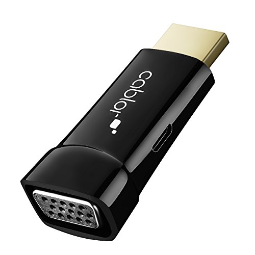 HDMI auf VGA, Cablor Vergoldet 1080P HDMI zu VGA Konverter Adapter mit Micro USB Power Kabel für Apple TV, Sony Computer, Macbook Pro, Raspberry Pi, Chromebook,Roku streaming media player usw.