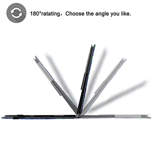 Lenovo Yoga Book hülle,Infiland Slim Fit Folio PU-lederne dünne Kunstleder Schutzhülle Cover Tasche für Lenovo Yoga Book 25,65cm (10,1 Zoll Full HD) 2-in-1 Tablet PC (mit Auto Schlaf / Wach Funktion)(Sterne) - 4