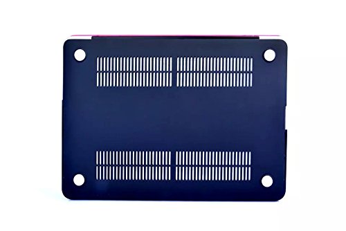 HASESS Seidig Glatt Sanfte Berührung Harte Schale Hülle Abdeckung PU-Leder Coated Snap-on Schale Abdeckung Laptop Folio Haut Hülsen für Apple Macbook Pro 13″ A1425 A1502 mit Retina + Klar TPU EU/UK Tastatur Abdeckung + Klar LCD-Schirm-Schutz – Rosa - 7