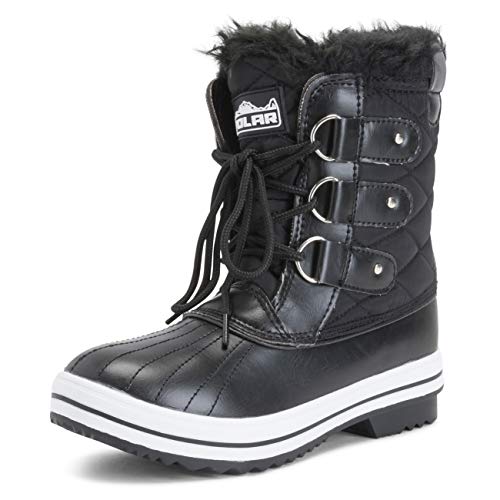 Mujer Nieve Bota Nylon Corto Nieve Lluvia Caliente Impermeable Botas - Negro - 36