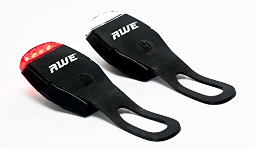 AWE® AWEMicro™ Wiederaufladbare Silikon USB 2.0 4 LEDs Lichts 50 Lumen Schwarz - 6