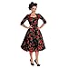 Produktbild Hell Bunny Eternity 1950s Vintage Retro Rockabilly Ausgestellt Swing Kleid - Schwarz Floral, 10 S