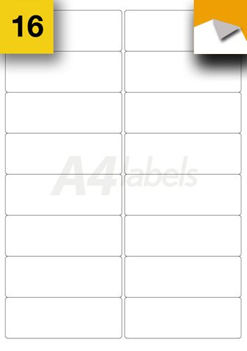 A4 Labels.com Ltd L7162 - Etiquetas rectangulares autoadhesivas (hojas de A4, 99 x 34 mm)