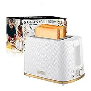 grofly Slice Toaster 750W 6-Speed Automatic Toaster Of 2 Slice Toaster Home Sandwich Maker Breakfast Machine Bread Toast Machine