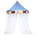 Produktbild Oakome Runde Prinzessin Kinderspielzelt Indoor & Outdoor Faltbare Pop Up Schloss Spielhaus Bett Vorhang Dome Moskitonetz (Blau)