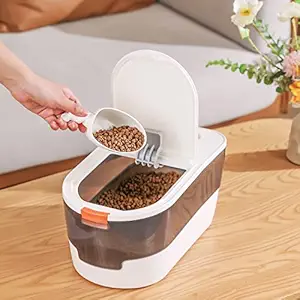 funest Cartoon Food Storage,Large Food Containers, 10lb Food Storage Bins with Lids and Scooper, NO BPA , Kitchen Storage Containers to Store Dry Food, Cat/Dog Food Storage Container (13.97 x 7.67 x 6.29)
