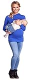 Happy Mama. Damen Kapuzenpullover Stillzeit Top Zweilagiges Sweatshirt. 272p - 3