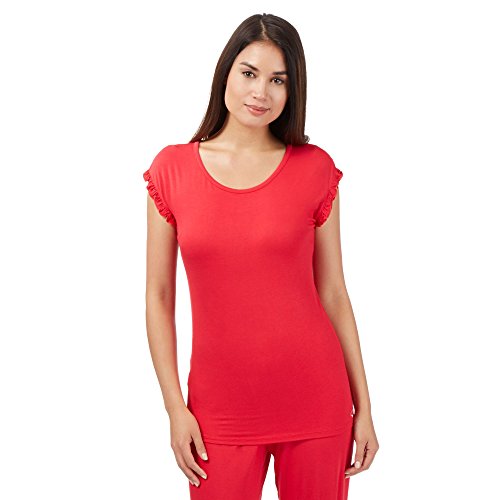 Lounge & Sleep Womens Red Short Sleeved Pyjama Top 12