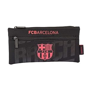 SAFTA – F.C. Barcelona Oficial Estuche Doble Cremallera Escolar