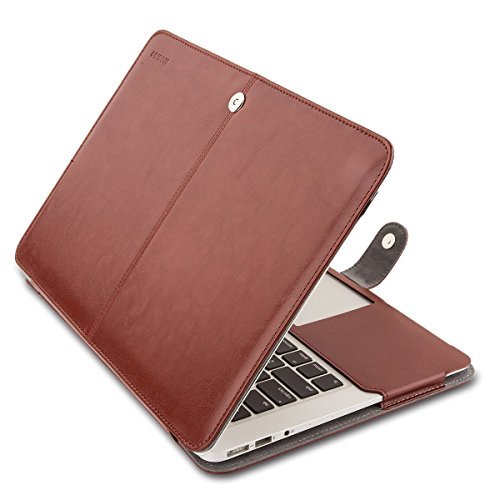 MOSISO MacBook Air 13 H  lle Case  Premium Qualit  t PU Leder Schlanke Schutzh  lle Tasche Cover f  r MacBook Air 13 Zoll  A1369   A1466   Braun
