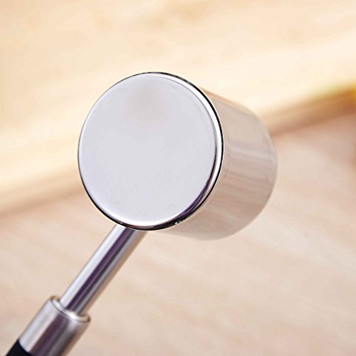 MojiDecor Fleischklopfer Edelstahl Fleischhammer Schnitzelklopfer Steakhammer Meat Tenderizer Küche Werkzeug, 18/10 Edelstahl mit ergonomischer Anti-Rutsch Griff - 5