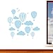 Children's Hot Air Balloons with Clouds & Birds Wall Sticker - Art Vinyl Decal Stickers, Childrens Bedroom, Easy to Apply, Free Applicator, Easy Peel - (Please Choose Your Size & Colour Using the Selection Boxes) - by Rubybloom Designs