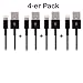 Produktbild OKCS Ladekabel - 4er Pack - Datenkabel Schnell und Sicher kompatibel für iPhone XS, XR, XR Max, X, 8, 8 Plus, 7, 7 Plus, iPad 4, Pro, Mini, 2 etc. in 0,5 m - Schwarz