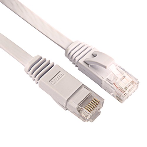 30m - 1 Stück 1000 Mbit/s Gigabit Lan | Flach | Slim | Patchkabel | Verlegekabel Multi Kabel Flach Cat6 RJ45 Snagless Netzwerk Ethernet-Patchkabel Everlasting & höchst zuverlässig Cat6-Ethernet-Kabel unterstützt bis zu 550 MHz und ist am besten für Fast Ethernet, Gigabit Ethernet und 10-Gigabit-Ethernet