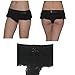 (Pack of 3)Womens Hipster Stretch Lace panties underwear Medium Multicolour