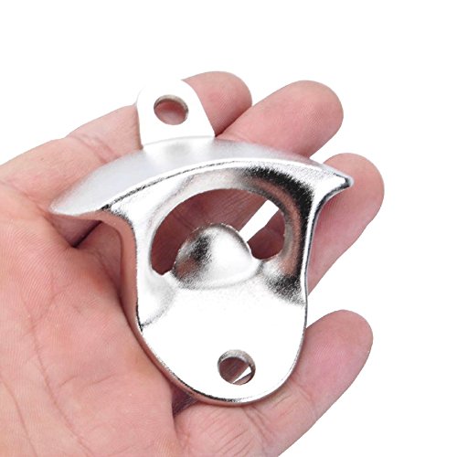 Psfy Edelstahl-Bierflaschenöffner zur Wandbefestigung, mit Schrauben - 5