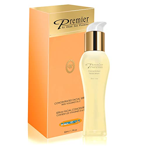 Dead Sea Concetrated Face Serum | Serum Facial Concentrado | Serum Antioxidante para piel seca con Vitamina E y C | Serum Hidratante Antiarrugas | Premier by Dead Sea Premier