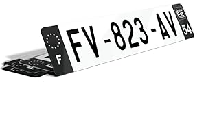 Plaque d'immatriculation Décorative pour Voiture Noire (54 Meurthe-et-Moselle)