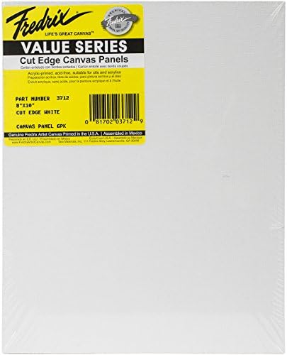 Fredrix Art Canvas Tara Cut Edge Canvas Panel, 8 by 10", (Pack of 6)