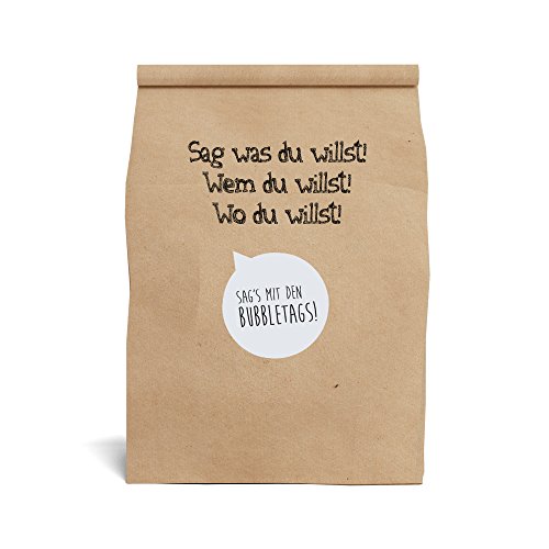48 Bubbletags Aufkleber, weiß | Sprechblasen, Bubble Sticker, Geschenke & Gutscheine zum Beschriften - 4