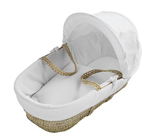 Kinder Valley Waffle Moses Basket (White)