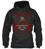 Sudadera con Capucha Teespring para Hombre - S - Frog Ugly Christmas Sweater Shirt