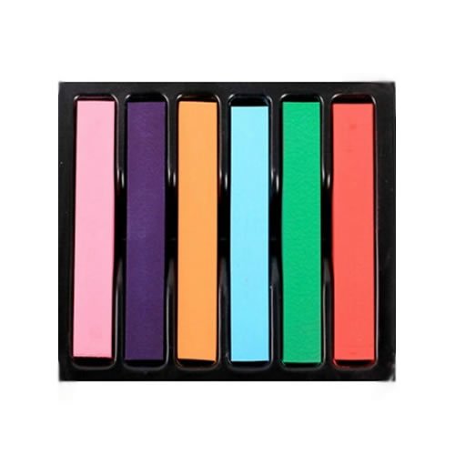 LaRoc ® Salon Quality Nontoxic Temporary Hair Chalk Colour Dye Soft Pastels DIY Kit - 6 Colour