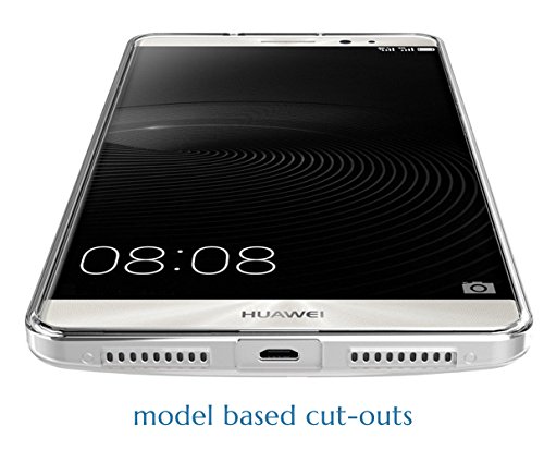 PREMYO Huawei Mate 8 Cover transparent aus TPU (Silikon ähnlich) flexibel. Huawei Mate 8 Handyhülle transparent. Huawei Mate 8 Bumper Case ultradünn - 5