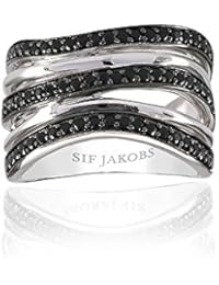 Sif Jacob joyas anillo Ladies Verona negro circones