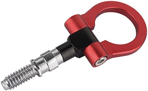 Romancy Full Aluminum Auto Car Racing Tow Hook Front Rear Car Trailer (Red)