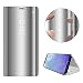 Produktbild Artfeel Spiegel Hülle für Xiaomi Mi Max 3,Xiaomi Mi Max 3 Handyhülle Leder Silber Schutzhülle, Mode Slim Hart Flip Stoßfest Schale mit Standfunktion Make Up Spiegel klar Abdeckung