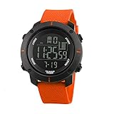 YEARNLY Jungen Digitaluhren, Kinder Sport wasserdicht Digital Uhren mit Alarm/Timer/El Licht, Blau Kinderuhren Outdoor Armbanduhr Jugendliche Jungen