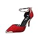 Produktbild Hochhackige Sandalen Damen, DoraMe Frauen Spitz Schnalle High Heels Hochzeit Schuhe 2018 Mode Elegante Einzelne Schuhe Büro Arbeit Pumps (36, Rot)