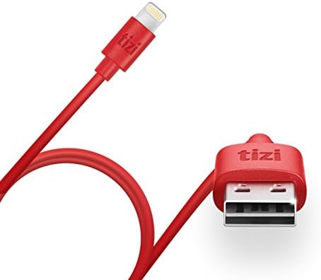 equinux tizi flip (50cm, red) lightning cable - reversible tizi flip USB Lightning charging cable, officially Apple certified as Made for iPhone, iPad und iPod (MFI)
