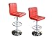Produktbild Bc-elec 5550-3401-RE-DUO BARHOCKER 2ER SET TRESENHOCKER LOUNGESESSEL HOCKER BAR STOOL BARSESSEL ROT
