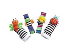 Infant Socks And Wrist Rattles Soft Toys Set
