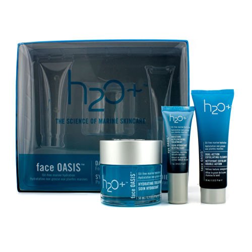 Face Oasis Daily Hydration System: Hydrating Treatment 50ml + Exfoliating Cleanser 30ml + Eye Moisture Replenishing Treatment (For Normal/ Oily Skin) 3pcs