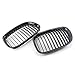 Produktbild TOOGOO 1 Paar Fronthaube Ierengitter Mesh für BMW 7 Series F02 09-15 Jahre (Matt Schwarz)