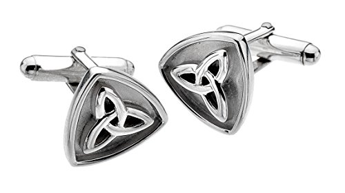 Heritage Sterling Silber und oxydiert Trilogy Keltisch Knoten Manschettenknöpfe