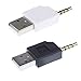 Produktbild Gazechimp 2x USB 2.0 zu 3,5 Mm Adapter Für Apple IPod Shuffle 1. Generation Zubehör Schwarz und Weiß