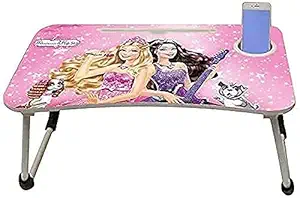 Foldable Bed Study Table Portable Multifunction Laptop Table Lap-Desk for Children Bed Table Work Office Home with Cup Holder Bed Study Table (Multi Color)-F